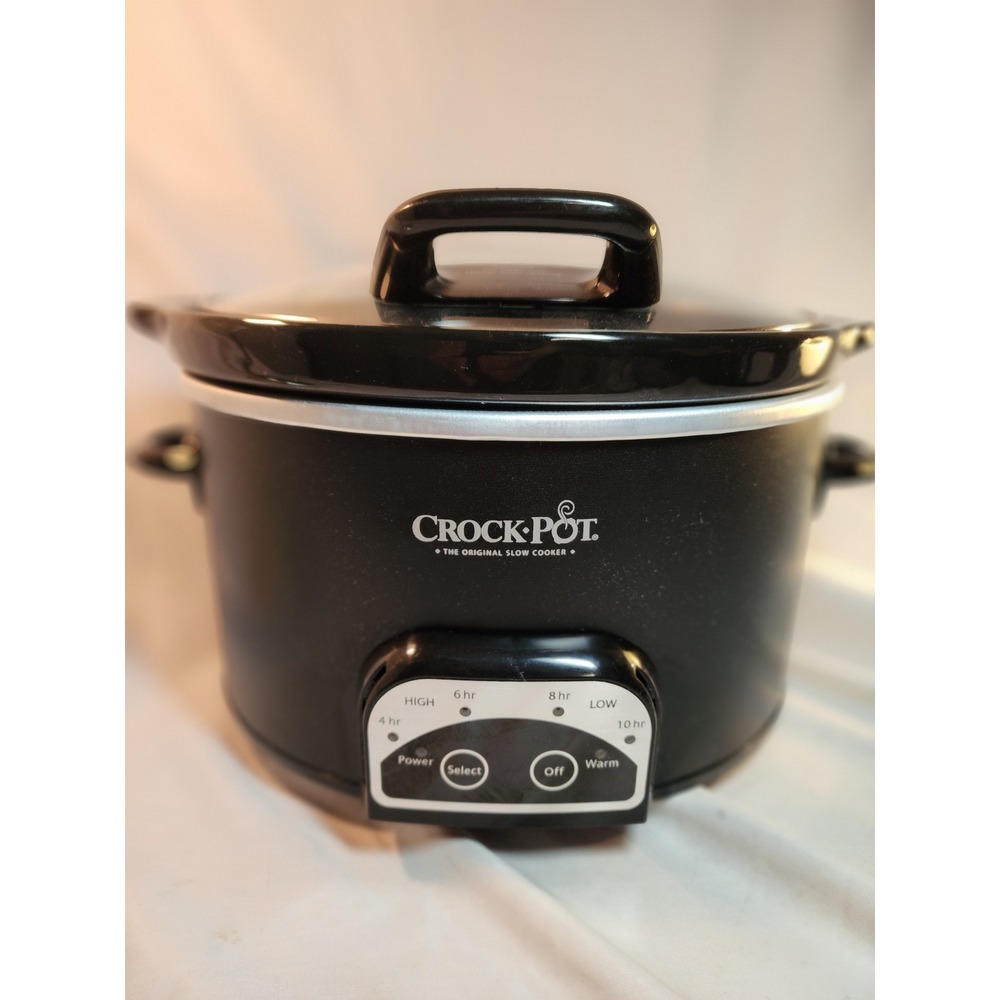 Crock-Pot The Original Slow Cooker Black Programmable Oval Hinged Lid 4-10 Hr